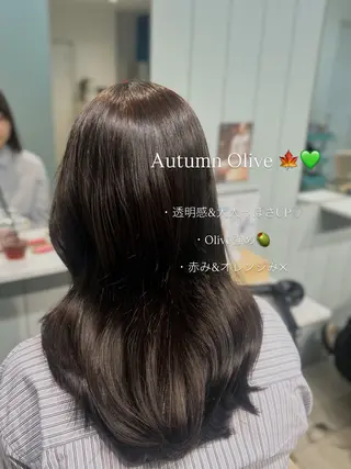 セミロング 𝒌𝒂𝒏𝒐𝒏 韓国・髪質改善のヘアスタイル
