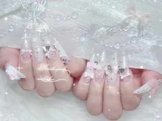 ネイル 🎀Reina🎀 長さ出し新宿のネイルデザイン