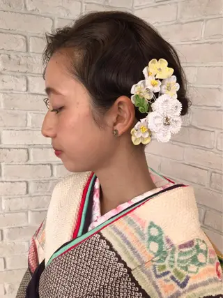 ヘアアレンジ あやか 白髪ぼかしハイライトのヘアスタイル