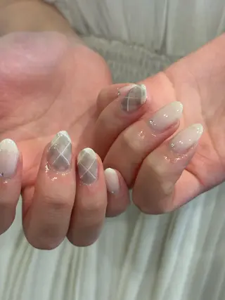 ネイル 本町🤍ちゅるん 自爪育成✨🤍のネイルデザイン
