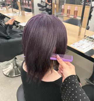 ミディアム miku/ラベンダー 透明感カラー🪻❤︎のヘアスタイル
