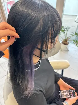 ミディアム カラー カーリーパーマ/ ボブパーマ/さくらのヘアスタイル