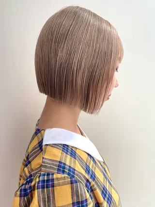 ショート カラー 石川玲菜/ ボブ/銀座のヘアスタイル