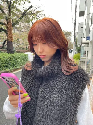 セミロング カラー 🦋韓国hair🦋 エクステ店長sakiのヘアスタイル