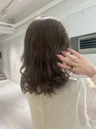 ミディアム パーマ Louwe 小島のヘアスタイル