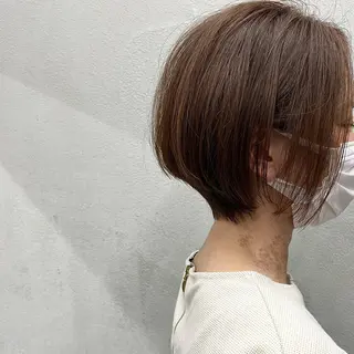 ショート カラー 🌱小顔魅せショート 髪質改善カラー/泉綺のヘアスタイル