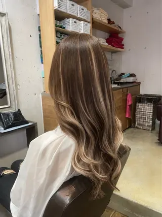 ロング エクステ/カラー 髪質改善/トミタのヘアスタイル