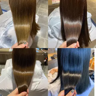 カラー 🩵盛れる顔周り/ 艶カラーemi🩵のヘアスタイル