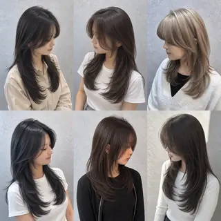 ロング 髪質改善縮毛矯正/ 透明感カラー 石崎のヘアスタイル