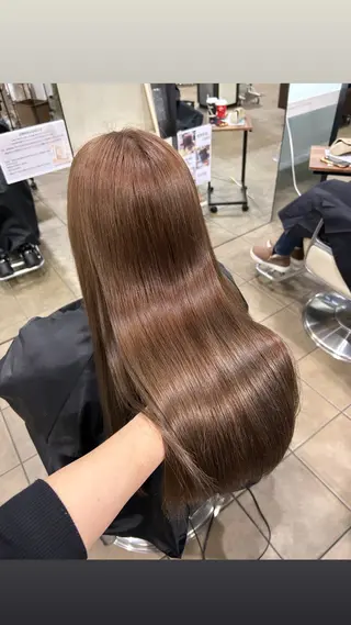ロング カラー uni 江坂🦋 木下風子のヘアスタイル