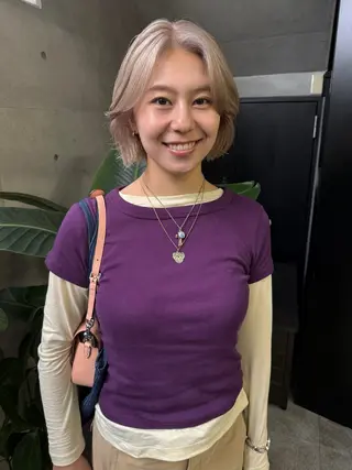 ショート レイヤーカット\ウル フ　chinatsuのヘアスタイル