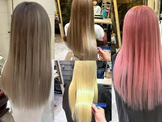 ロング カラー ササ キのヘアスタイル