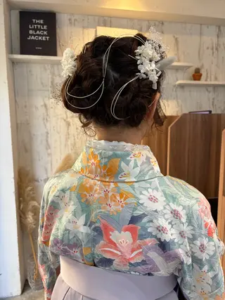 セミロング ヘアアレンジ まつ毛パーマ/ ゆうかのマツエク・マツパデザイン