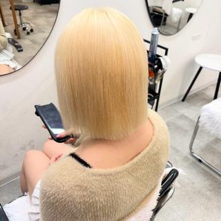 ショート カラー 渋谷🤍ハイトーン 🤍ボブ🤍FUMUのヘアスタイル