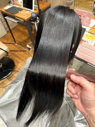 セミロング カラー パーマ 新宿✨顔周りカット 韓国ヘア/坂本亜裟海のヘアスタイル