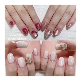 ミディアム ネイル 🐾enen style 🐾のネイルデザイン