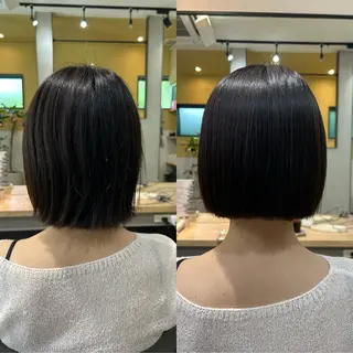 ショート パーマ hubhair レイヤー/透明感のヘアスタイル