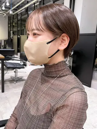 ショート カラー パーマ ヘアアレンジ ITbyALBUM 中野店のヘアスタイル