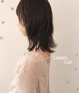ミディアム 市川 千夏のヘアスタイル