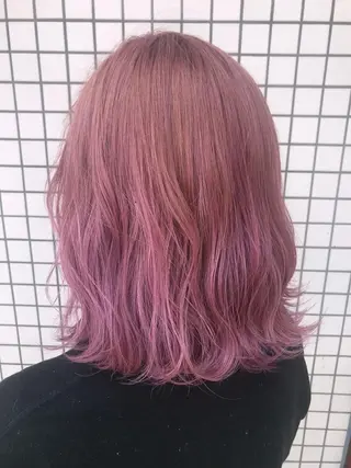 ミディアム カラー 松村 未央のヘアスタイル