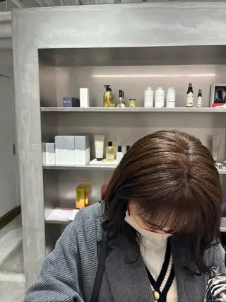 ミディアム カラー 透明感ケアカラー/ レイヤー/ryokaのヘアスタイル