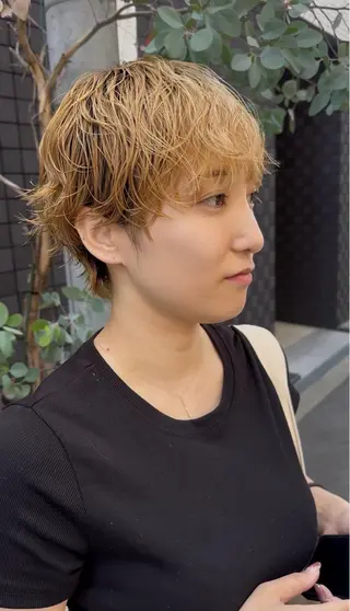 ショート パーマ 【ブリーチ髪質改善 パーマ】宮田浩章のヘアスタイル