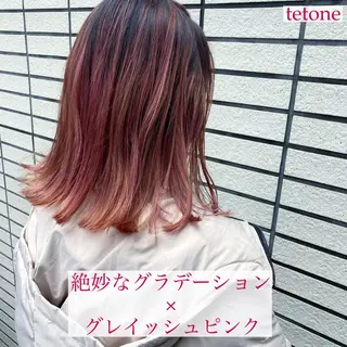 ミディアム カラー テトネ タカシのヘアスタイル