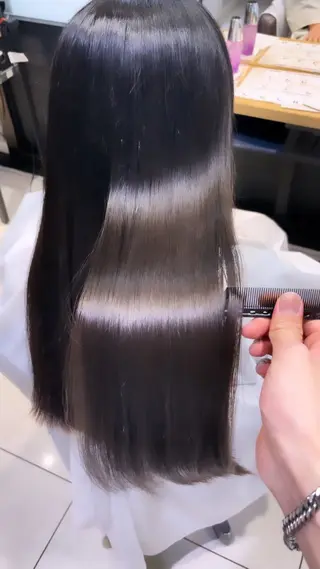 ロング カラー 🇰🇷ブリーチ縮毛 髪質改善七星🇰🇷のヘアスタイル