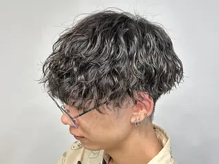 ショート パーマ メンズ 木村 明日美のヘアスタイル