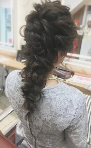 ヘアアレンジ あやか 白髪ぼかしハイライトのヘアスタイル