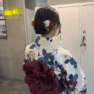 ロング カラー ヘアアレンジ makoto / 韓国風ヘア🎀🪄︎のヘアスタイル