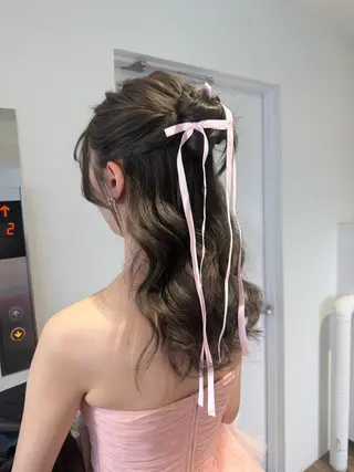 ロング ヘアアレンジ 立川 奈那子のヘアスタイル