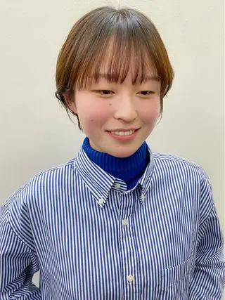 ショート カラー 似合わせレイヤー/ ケアパーマ/高倉のヘアスタイル