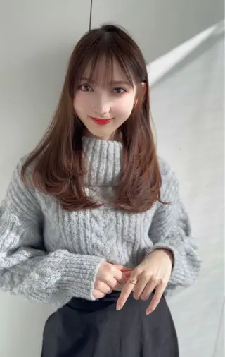 ミディアム カラー ヘアアレンジ 前髪顔まわりカット 🌈中村海聖のヘアスタイル