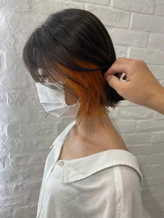セミロング ハイトーン/メンズ 水野翔太のヘアスタイル