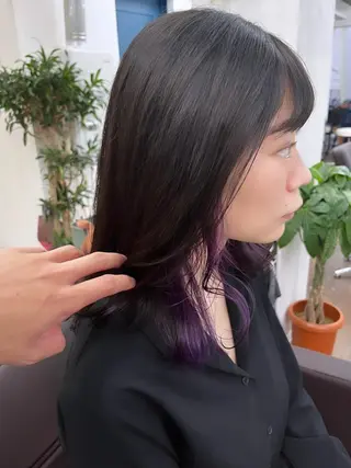 ミディアム カラー 韓国レイヤー/艶髪 WATSUKIのヘアスタイル