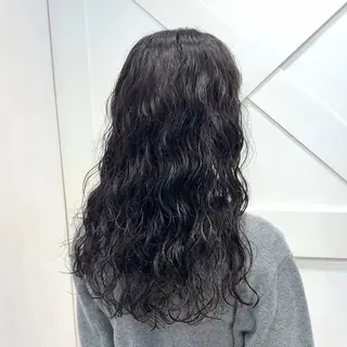 ロング パーマ 横浜パーマ🌐ボブ✨ 暖色カラーもえかのヘアスタイル