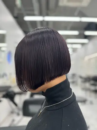 ショート カラー ヘアアレンジ 縮毛矯正🤍 ボブ/ HIKARIのヘアスタイル