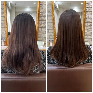 ミディアム 縮毛矯正×髪質改善 小笠原大樹のヘアスタイル