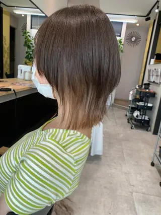 ミディアム カラー hubhair レイヤー/透明感のヘアスタイル