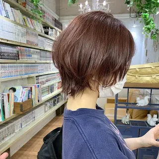 ショート カラー 🌱小顔魅せショート 髪質改善カラー/泉綺のヘアスタイル