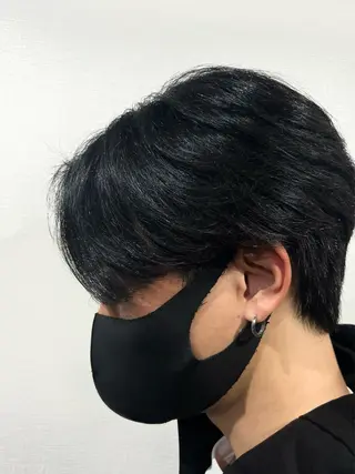 ショート メンズ 切っぱなし💇‍♀️ イヤリング🎨龍之介のヘアスタイル