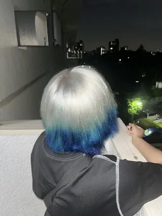 カラー ミディアム 地雷系🎀ハイトーン 💙荒川結星のヘアスタイル