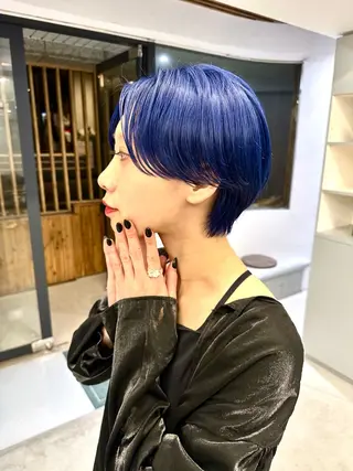 ショート カラー ハイトーンカラー が絶対可愛い✨泰聖✨のヘアスタイル