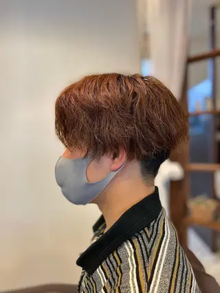 ミディアム パーマ メンズ 元住吉プランツヘアー ☘️まるやま☘️のヘアスタイル