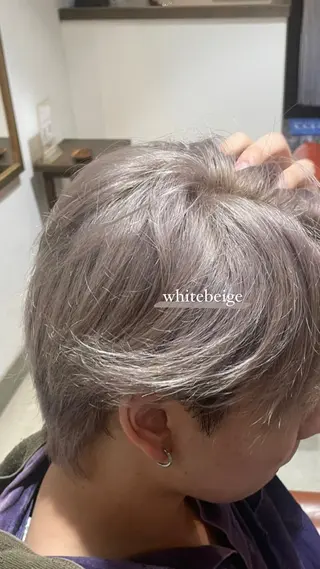 メンズ ブリーチ🌟レイヤー 縮毛矯正/青木華音のヘアスタイル