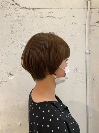 ショート 天神最安値エクステ カラーレイヤーカットのヘアスタイル