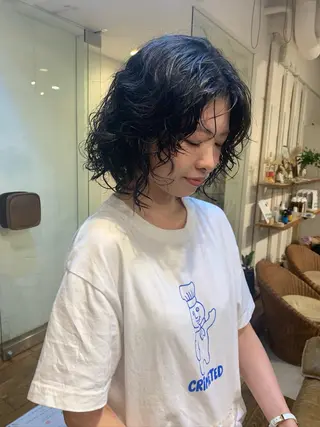 ミディアム パーマ 【takk】 ナカヤママサヨシのヘアスタイル