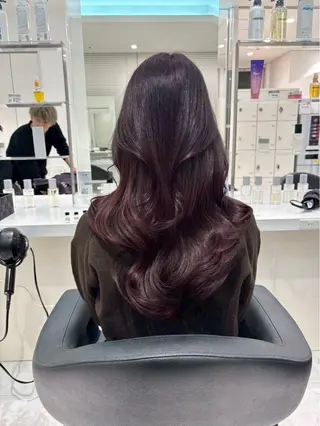 ロング カラー ブリーチあり·なし ツヤカラー/mai‎のヘアスタイル