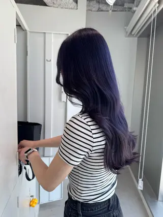 ロング カラー 店長 MANAMI 艶カラー／骨格ボブのヘアスタイル